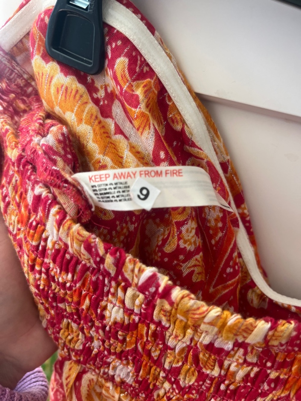 Anthropologie harem paisley floral metallic strapless jumpsuit size m - Picture 9 of 9